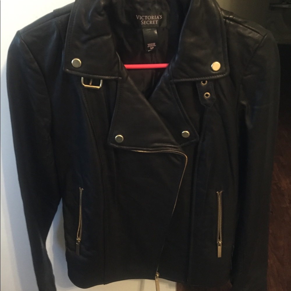 Black leather jacket